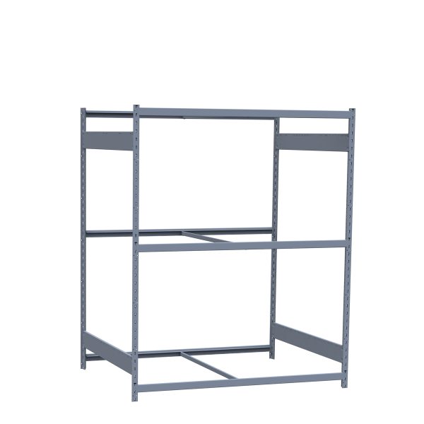 Medium-Duty Mini-Rack Shelving, 60W x 48D x 75H Starter, 3-Shelf Unit with No Decking