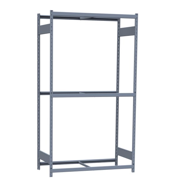 Medium-Duty Mini-Rack Shelving, 60W x 18D x 87H Starter, 3-Shelf Unit with No Decking