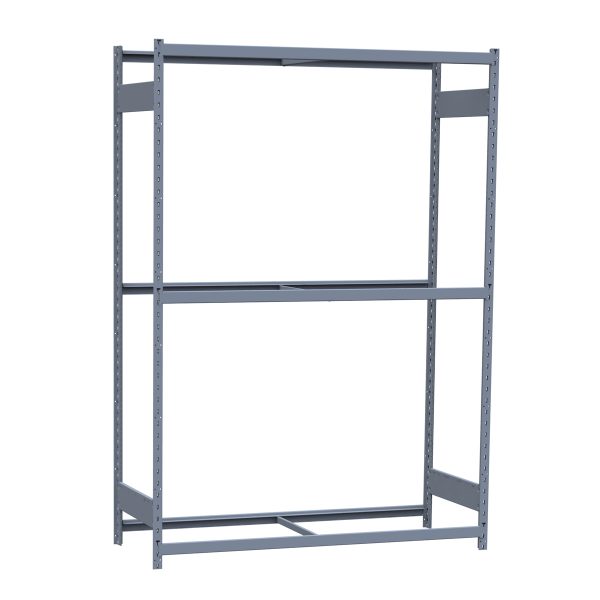 Medium-Duty Mini-Rack Shelving, 60W x 24D x 87H Starter, 3-Shelf Unit with No Decking