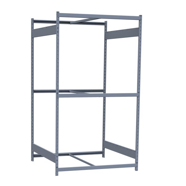 Medium-Duty Mini-Rack Shelving, 60W x 48D x 87H Starter, 3-Shelf Unit with No Decking