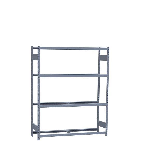 Medium-Duty Mini-Rack Shelving, 60W x 18D x 75H Starter, 4-Shelf Unit with No Decking