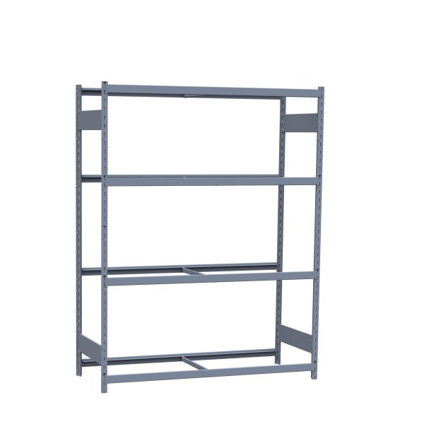 Medium-Duty Mini-Rack Shelving, 60W x 24D x 75H Starter, 4-Shelf Unit with No Decking