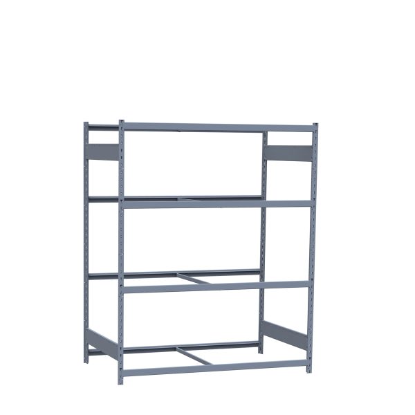 Medium-Duty Mini-Rack Shelving, 60W x 36D x 75H Starter, 4-Shelf Unit with No Decking