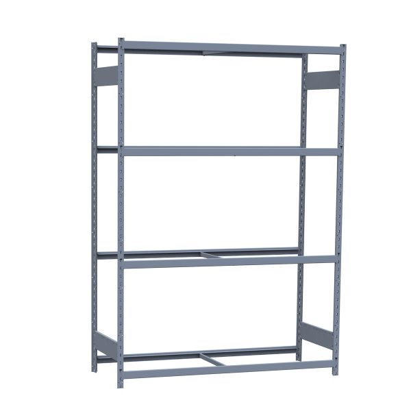 Medium-Duty Mini-Rack Shelving, 60W x 24D x 87H Starter, 4-Shelf Unit with No Decking