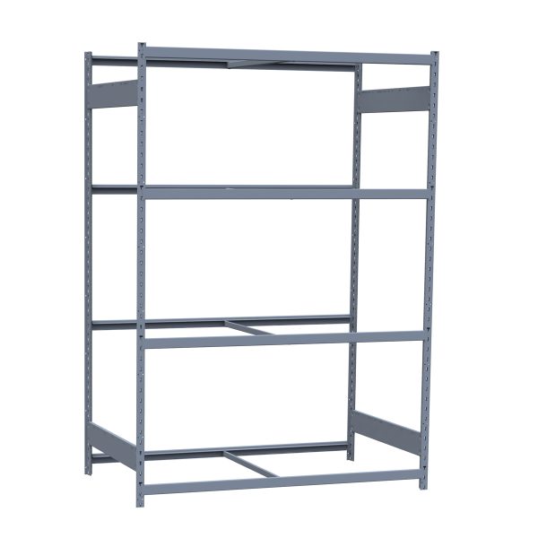 Medium-Duty Mini-Rack Shelving, 60W x 36D x 87H Starter, 4-Shelf Unit with No Decking