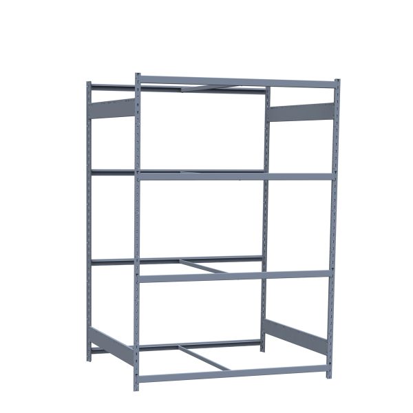 Medium-Duty Mini-Rack Shelving, 60W x 48D x 87H Starter, 4-Shelf Unit with No Decking