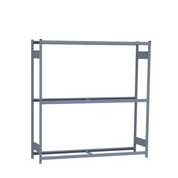 Medium-Duty Mini-Rack Shelving, 72W x 18D x 75H Starter, 3-Shelf Unit with No Decking