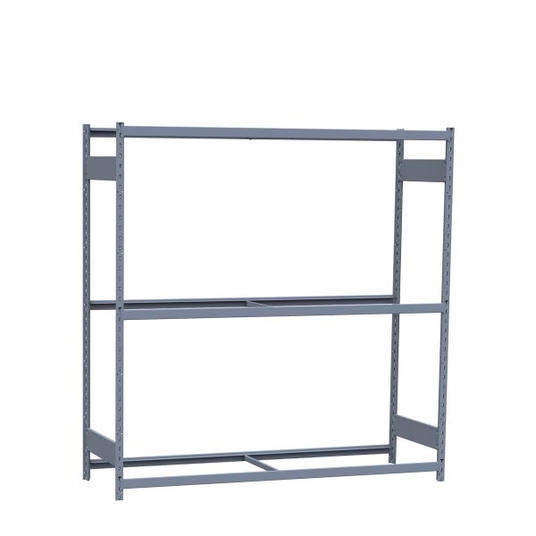 Medium-Duty Mini-Rack Shelving, 72W x 24D x 75H Starter, 3-Shelf Unit with No Decking