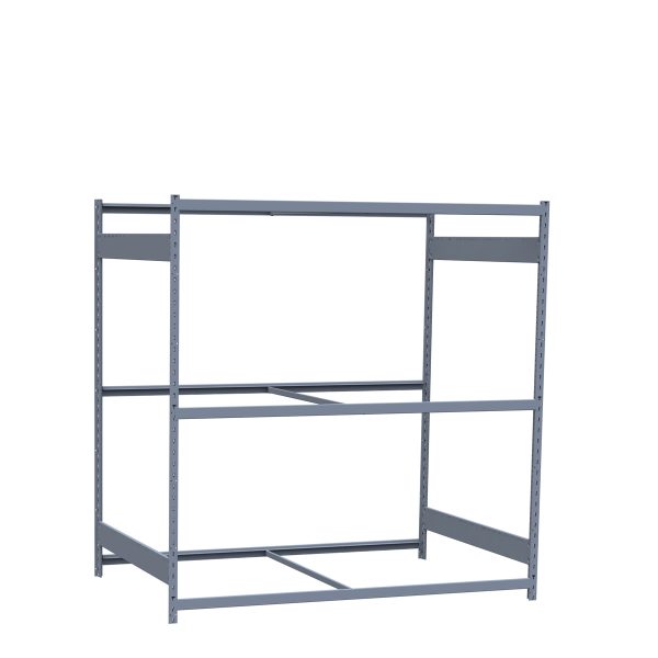 Medium-Duty Mini-Rack Shelving, 72W x 48D x 75H Starter, 3-Shelf Unit with No Decking