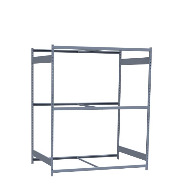 Medium-Duty Mini-Rack Shelving, 72W x 48D x 87H Starter, 3-Shelf Unit with No Decking