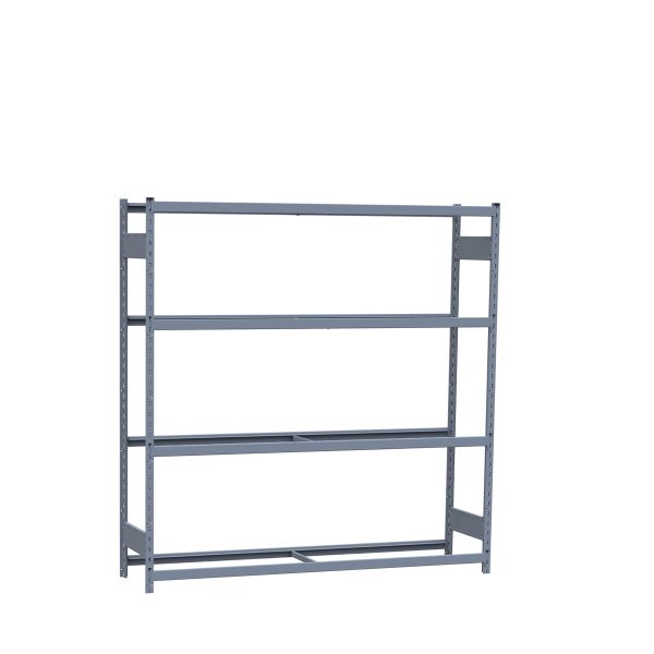 Medium-Duty Mini-Rack Shelving, 72W x 18D x 75H Starter, 4-Shelf Unit with No Decking