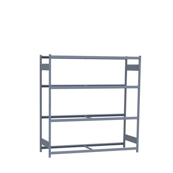 Medium-Duty Mini-Rack Shelving, 72W x 24D x 75H Starter, 4-Shelf Unit with No Decking