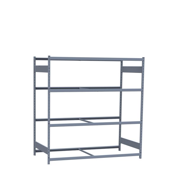 Medium-Duty Mini-Rack Shelving, 72W x 36D x 75H Starter, 4-Shelf Unit with No Decking