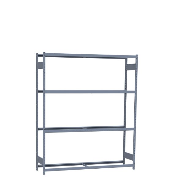 Medium-Duty Mini-Rack Shelving, 72W x 18D x 87H Starter, 4-Shelf Unit with No Decking