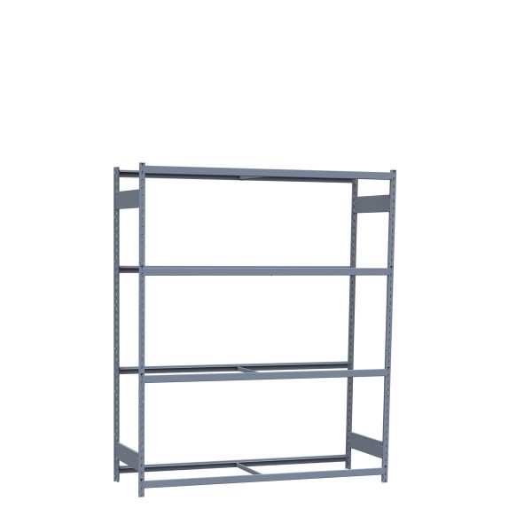 Medium-Duty Mini-Rack Shelving, 72W x 24D x 87H Starter, 4-Shelf Unit with No Decking