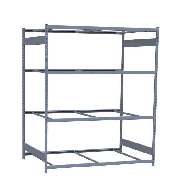 Medium-Duty Mini-Rack Shelving, 72W x 48D x 87H Starter, 4-Shelf Unit with No Decking