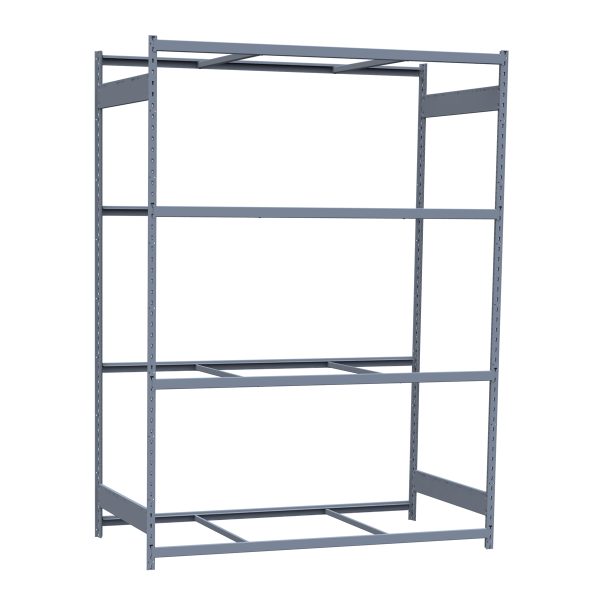 Medium-Duty Mini-Rack Shelving, 72W x 36D x 99H Starter, 4-Shelf Unit with No Decking