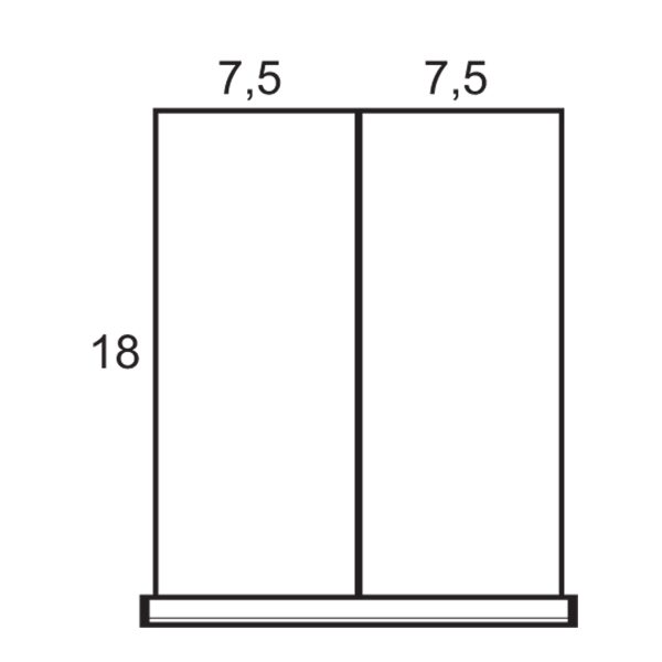 Partitions & Dividers Proposal, 2 Comp. (18"W x 21"D x 3"H)