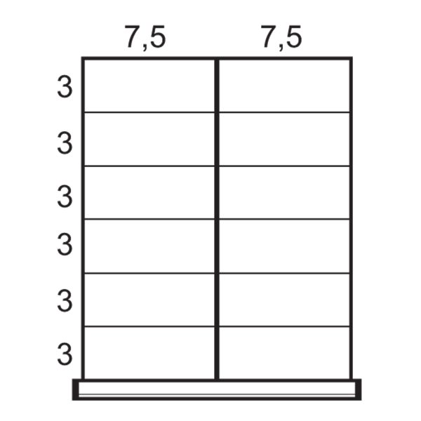 Partitions & Dividers Proposal, 12 Comp. (18"W x 21"D x 6"H)