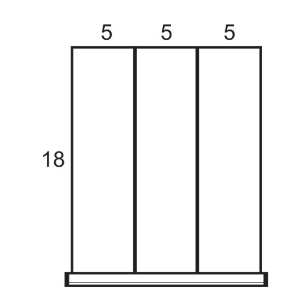 Partitions & Dividers Proposal, 3 Comp. (18"W x 21"D x 4"H)