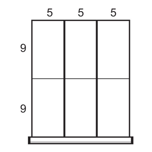 Partitions & Dividers Proposal, 6 Comp. (18"W x 21"D x 3"H)