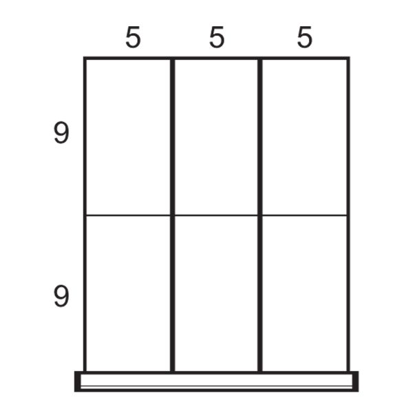 Partitions & Dividers Proposal, 9 Comp. (18"W x 21"D x 12"H)