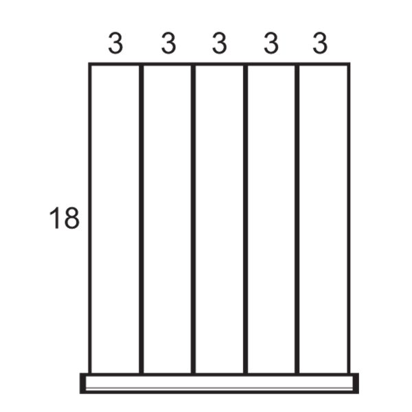 Partitions & Dividers Proposal, 5 Comp. (18"W x 21"D x 8"H)