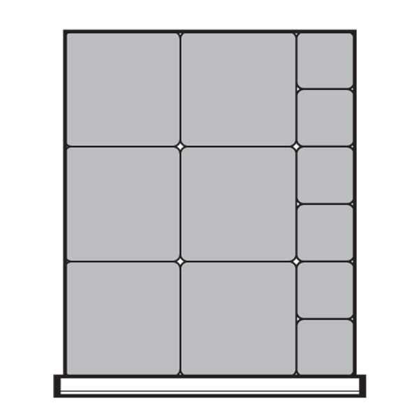 Plastic Bins Proposal, 12 bins (18"W x 21"D x 3"H)