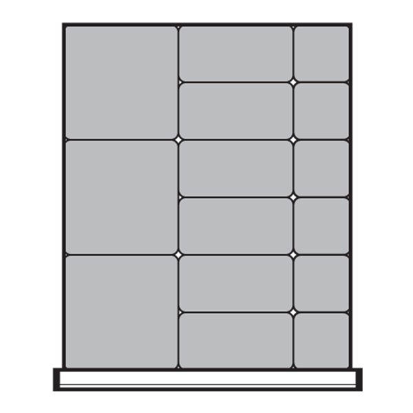 Plastic Bins Proposal, 15 bins (18"W x 21"D x 4"H)