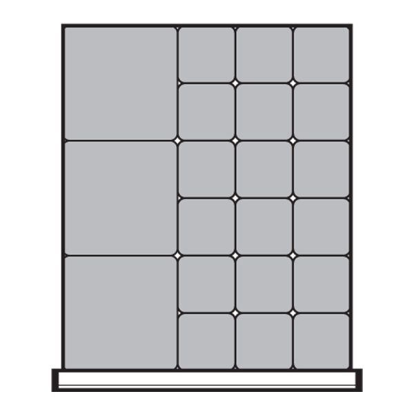 Plastic Bins Proposal, 21 bins (18"W x 21"D x 4"H)