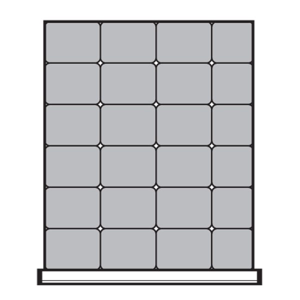 Plastic Bins Proposal, 24 bins (18"W x 21"D x 4"H)