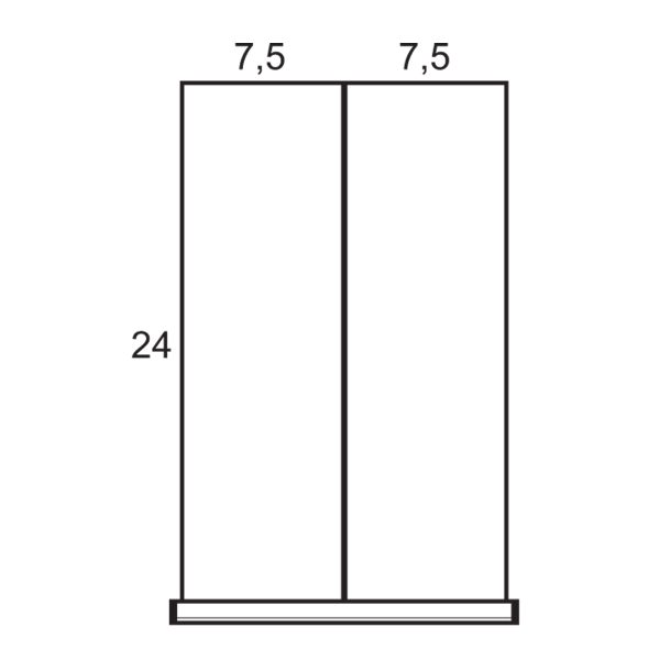 Partitions & Dividers Proposal, 2 Comp. (18"W x 27"D x 4"H)