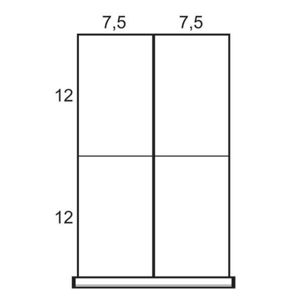 Partitions & Dividers Proposal, 4 Comp. (18"W x 27"D x 8"H)