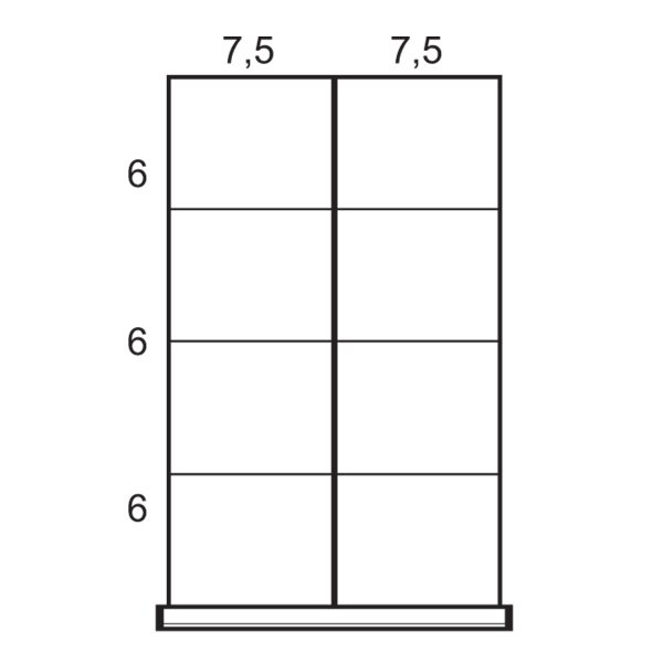 Partitions & Dividers Proposal, 8 Comp. (18"W x 27"D x 12"H)