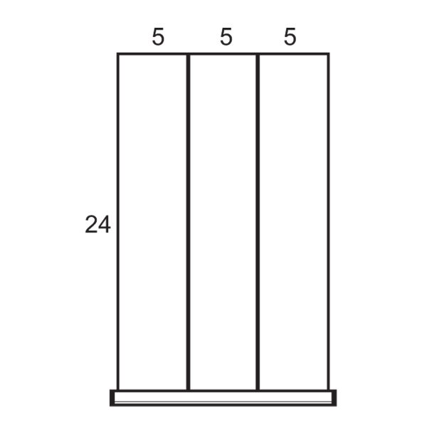 Partitions & Dividers Proposal, 3 Comp. (18"W x 27"D x 5"H)