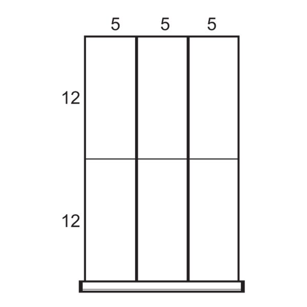 Partitions & Dividers Proposal, 6 Comp. (18"W x 27"D x 5"H)