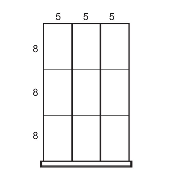 Partitions & Dividers Proposal, 9 Comp. (18"W x 27"D x 4"H)