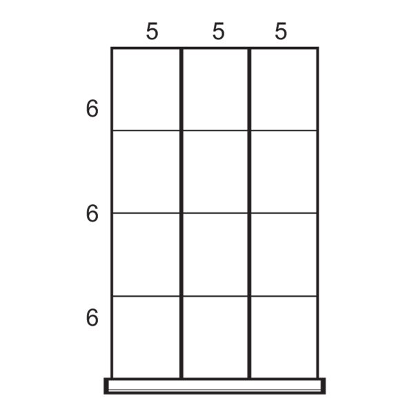 Partitions & Dividers Proposal, 12 Comp. (18"W x 27"D x 3"H)