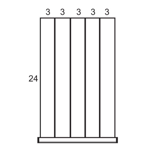 Partitions & Dividers Proposal, 5 Comp. (18"W x 27"D x 6"H)