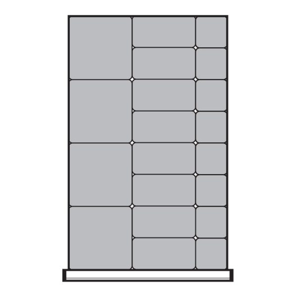 Plastic Bins Proposal, 20 bins (18"W x 27"D x 4"H)