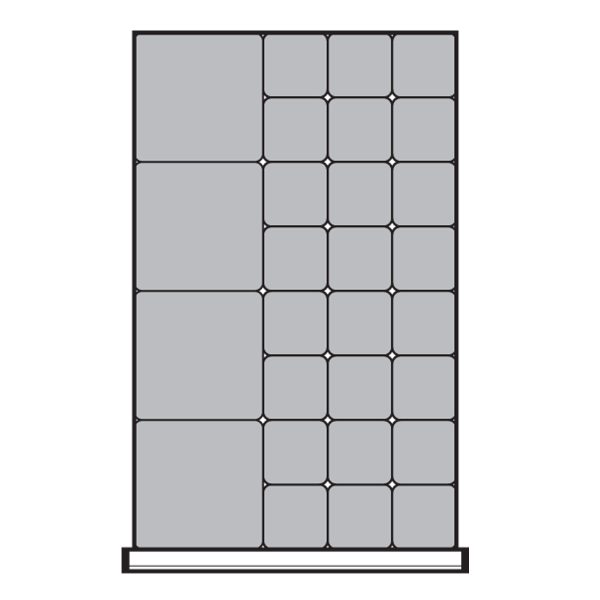 Plastic Bins Proposal, 28 bins (18"W x 27"D x 4"H)