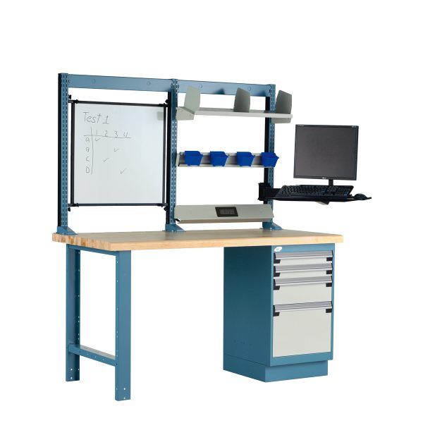 Workstation with Laminated Wood Top