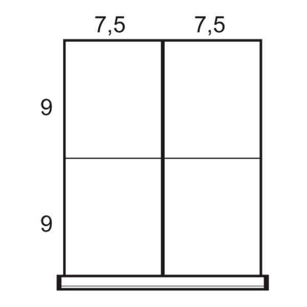 Partitions & Dividers Proposal, 4 Comp. (18"W x 21"D x 4"H)