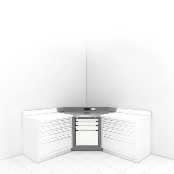 Corner Unit with Stainless Steel Top