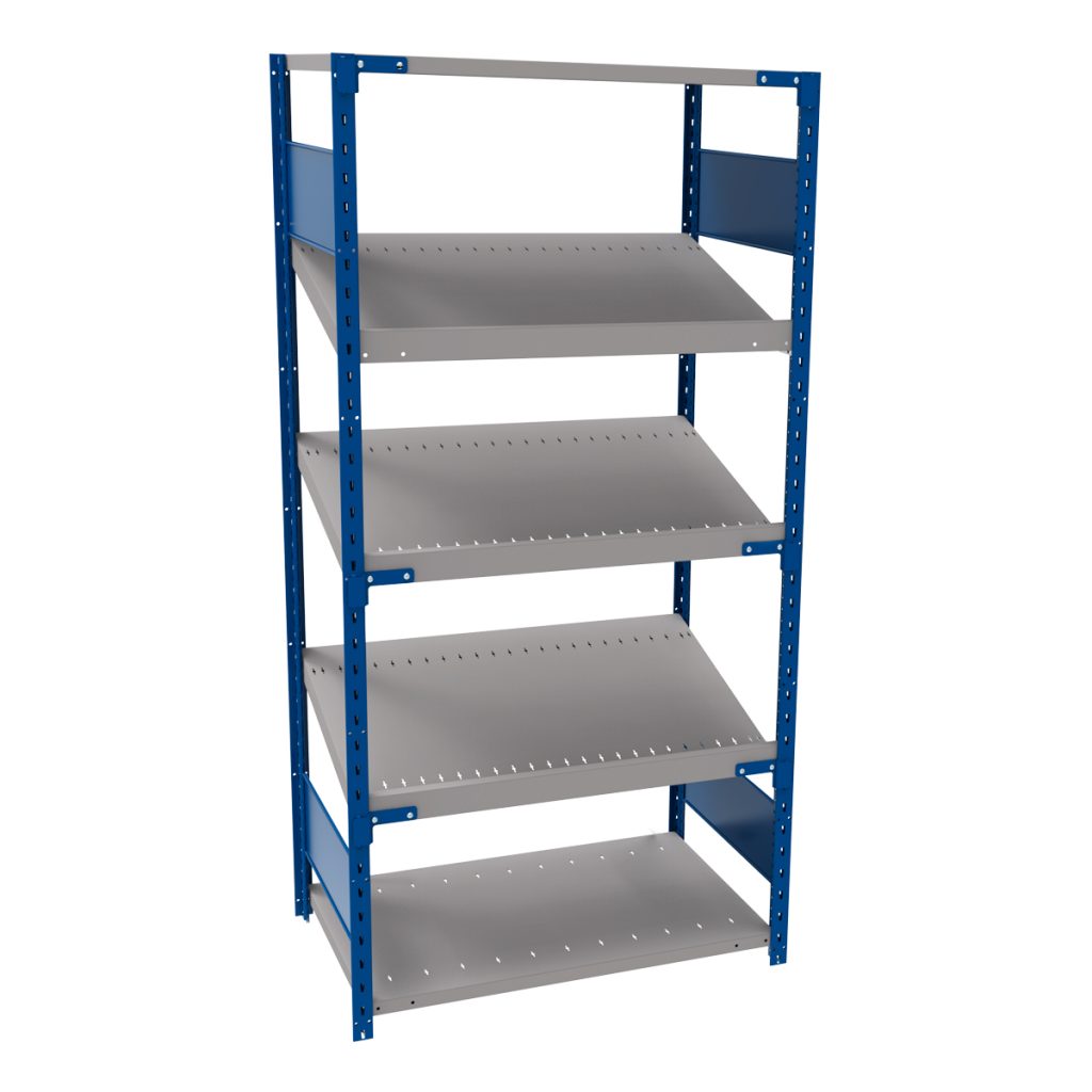 Open shelving with 3 sloped shelves (FIFO) (Standalone unit) - W.W ...