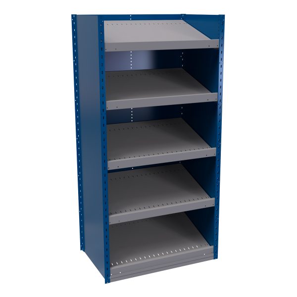 Closed Sloped Pick Shelving, 36W x 24D x 75H Standalone Starter, 5-Shelf Unit