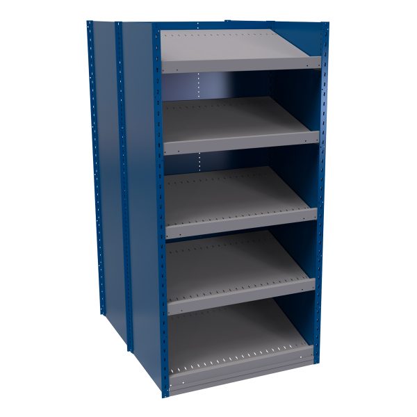 Closed Sloped Pick Shelving, 36W x 48D x 75H Standalone Starter, 10-Shelf Unit