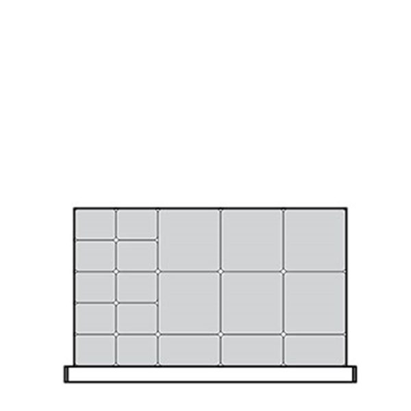 Plastic Bins Proposal, 19 bins (30"W x 18"D x 3"H)