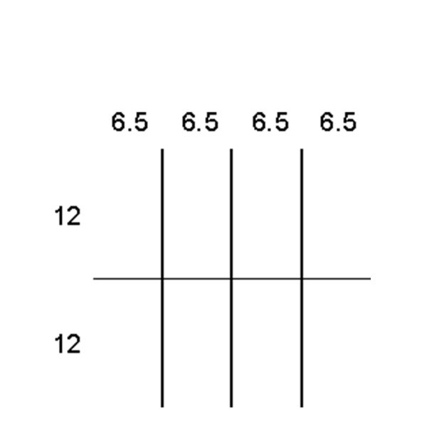 Partitions & Dividers Proposal, 8 Comp. (30"W x 27"D x 9"H)