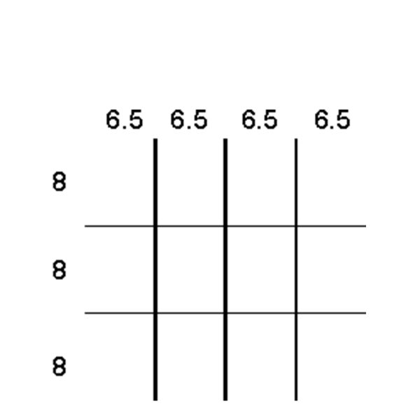 Partitions & Dividers Proposal, 12 Comp. (30"W x 27"D x 3"H)